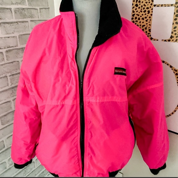 Vintage Jackets & Blazers - Vintage hot pink winter 90's ski jacket